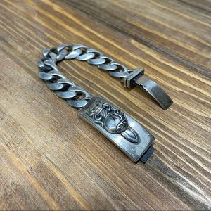 Chrome hearts heart dagger id bracelet